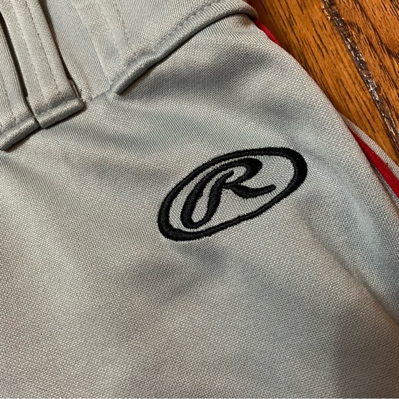 Rawlings | Gray with red piping baseball knickers | sz M - Picture 11 of 14